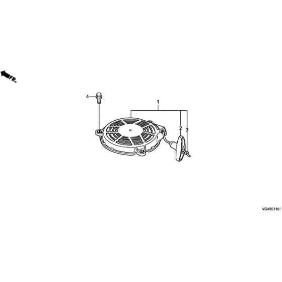 Honda HRG536C9-VLEH -  Recoil Starter Diagram