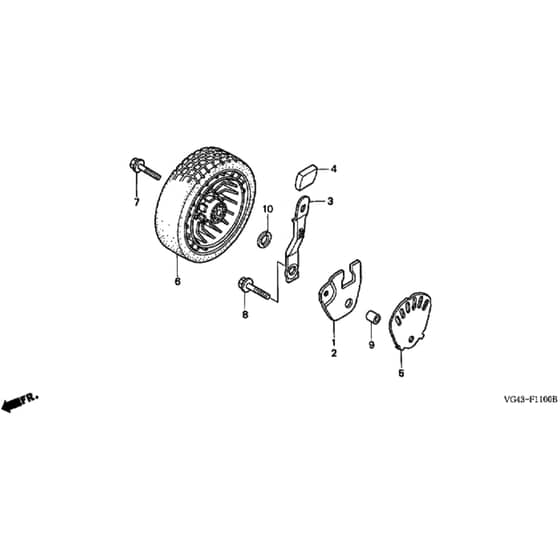 Honda HRG536C - SDF - MZCG 6000001-6299999 Front Wheel Diagram