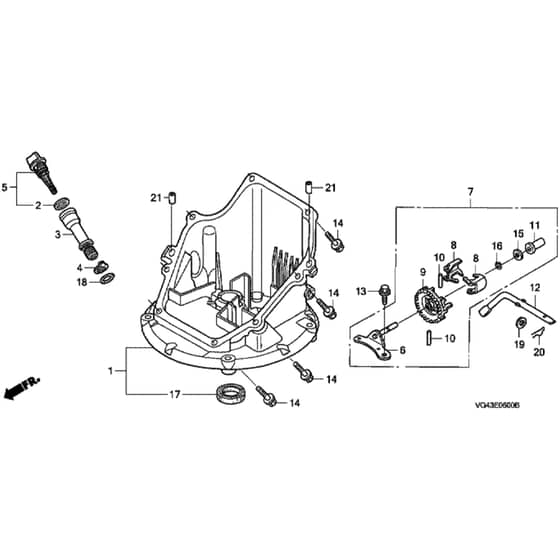 Honda HRG536C - SDF - MZCG 6000001-6299999 Oil Pan Diagram