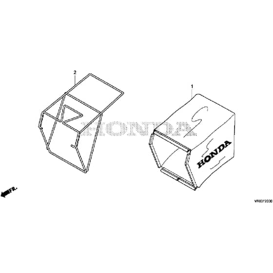 Honda HRN536C1 - VKEA -  Grass Bag Diagram