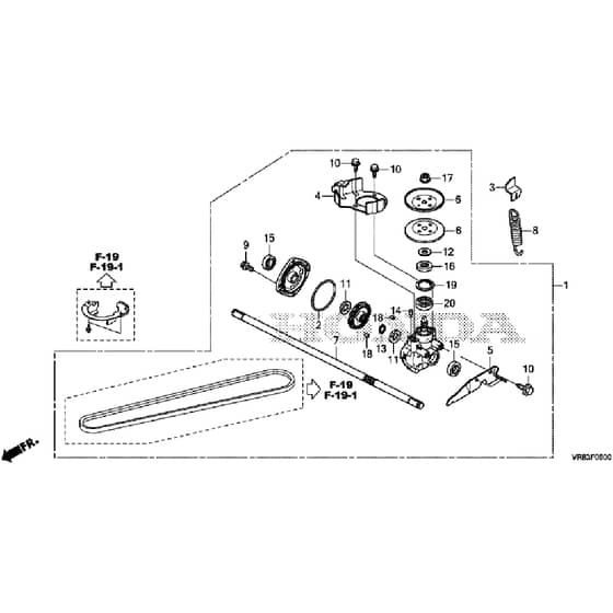 Honda HRN536C1 - VYEA -  Transmission Diagram