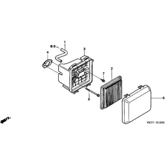 Honda HRX426C - PDE - MATF 1000001- Air Cleaner Diagram