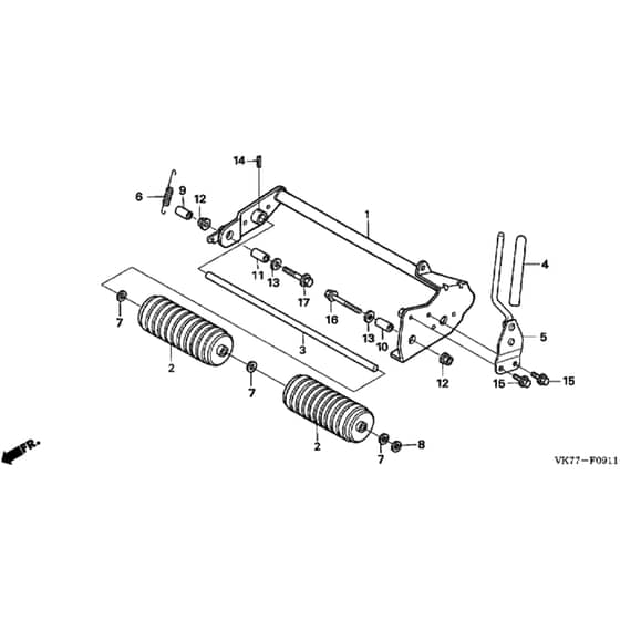 Honda HRX426C - RXE - MATF 1030001- Rear Wheel Diagram