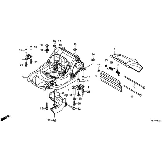 Honda HRX476C1 - HYEE - MASF 1130001- Cutter Housing Diagram