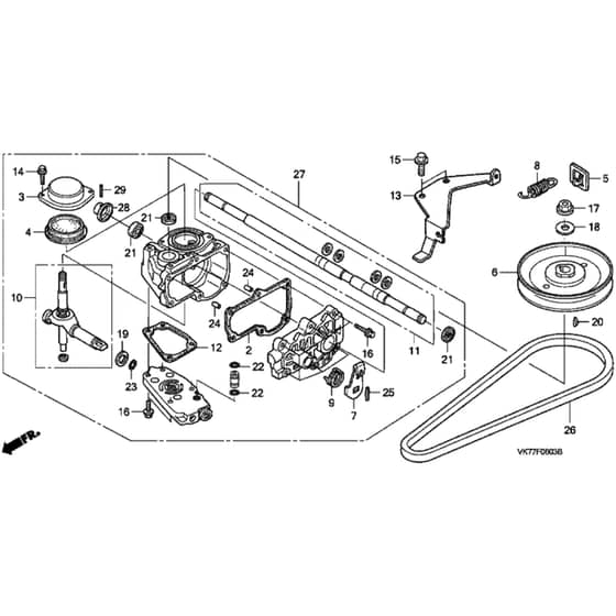 Honda HRX476C1 - VYEE - MASF 1130001- Transmission HYEE Diagram