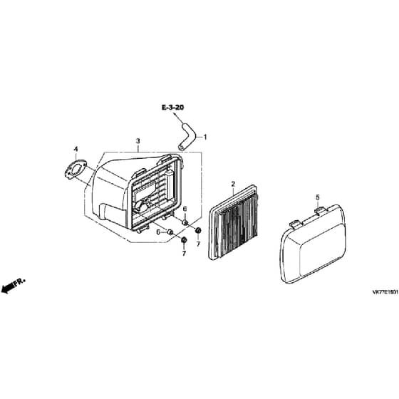 Honda HRX476C2 - HYEH -  Air Cleaner Diagram