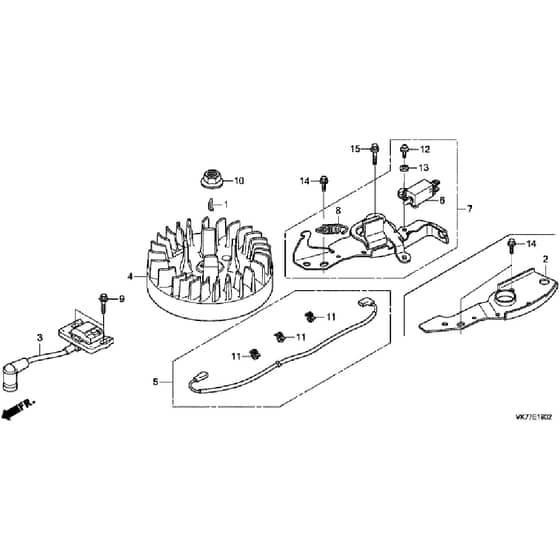 Honda HRX476C2 - HYEH -  Flywheel Diagram