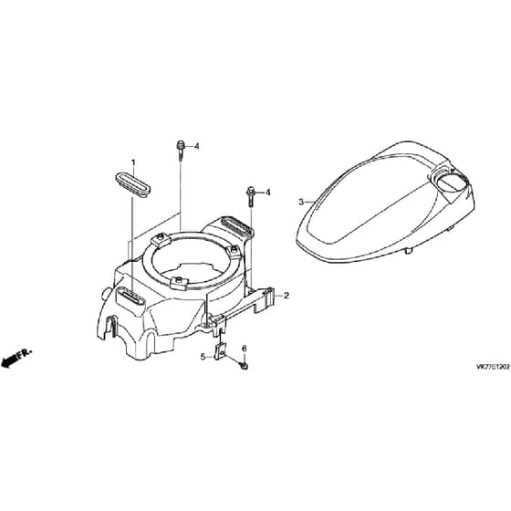 Honda HRX476C2 - QYEH -  Fan Cover Diagram