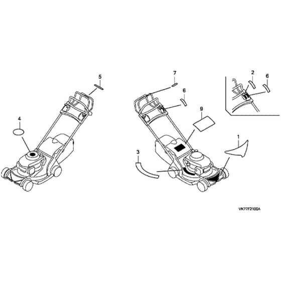 Honda HRX476C - HXE - MASF 1000001- Label (2) Diagram