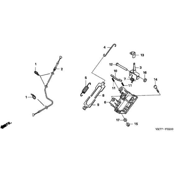 Honda HRX476C - PXE - MASF 1000001- Roto Stop Control PXE Diagram