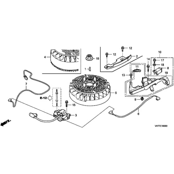 Honda HRX537C1 - VYEA - MAGA 1300001-1399999 Flywheel (Aluminium) Diagram