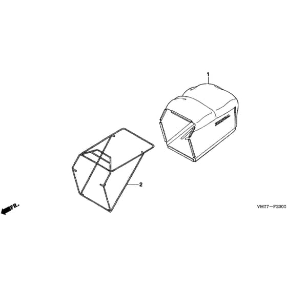 Honda HRX537C2 - VKEA - MAGA 1700001- Grass Bag Diagram