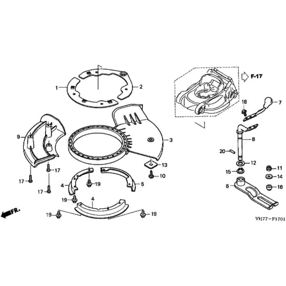 Honda HRX537C2 - VKEA - MAGA 1700001- Shutter Diagram