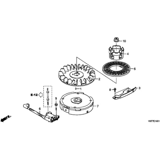 Honda HRX537C2 - VYEA - MAGA 1700001- Flywheel (Cast Iron) Diagram