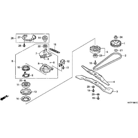 Honda HRX537C6 - HYEA -  Rotary Blade Diagram