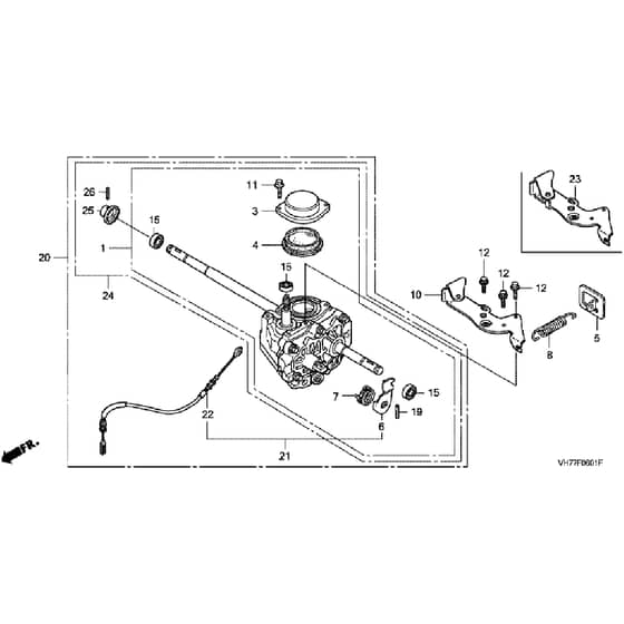Honda HRX537C6 - HYEA -  Transmission Diagram