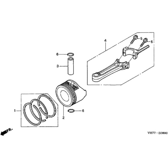 Honda HRX537C - HXE - MAGA 1000001-1299999 Piston Diagram