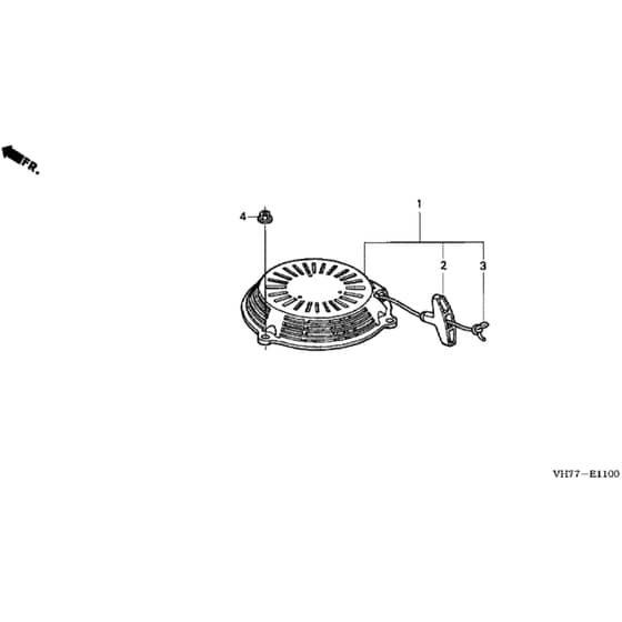 Honda HRX537C - TDE - MAGA 1000001-1299999 Recoil Starter Diagram