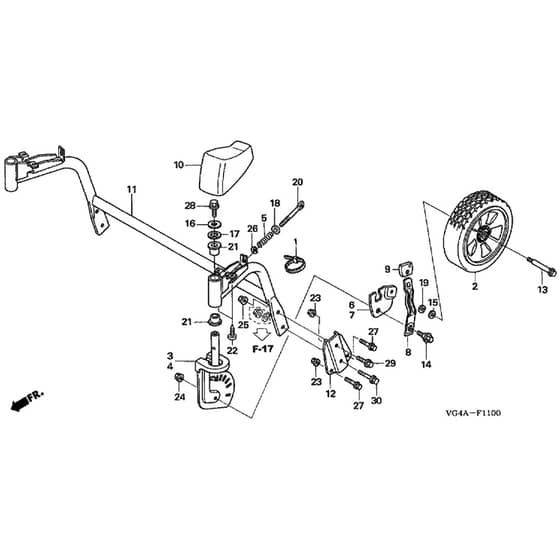 Honda HRZ536C1-TDEA -  Front Wheel Diagram