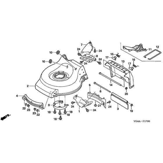 Honda HRZ536C-TDE - Cutter Housing Diagram