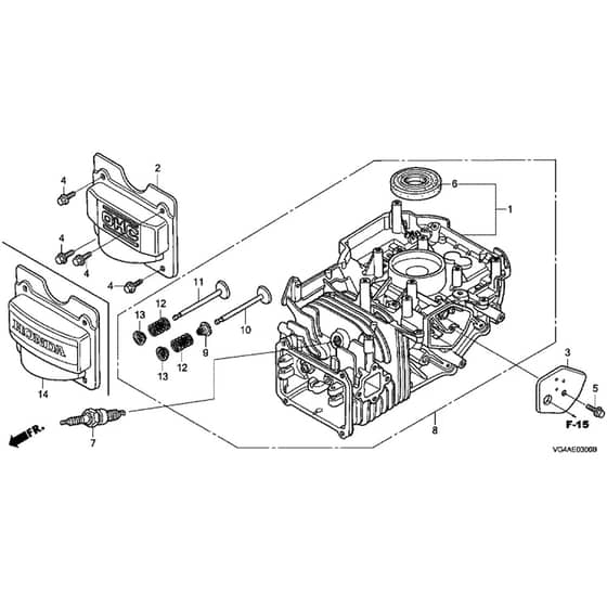 Honda HRZ536C-TDE -  Cylinder Barrel Diagram