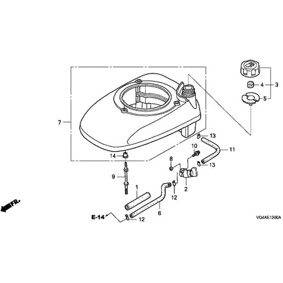 Honda HRZ536C-TDE -  Fan Cover Diagram