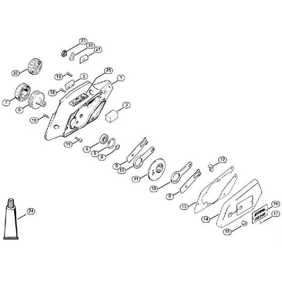 Genuine Stihl HS246 / A - HS 246 Gearbox Housing