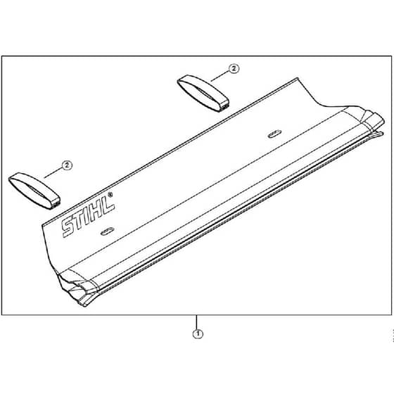 Genuine Stihl HS45 2-MIX / T - Catcher Blade