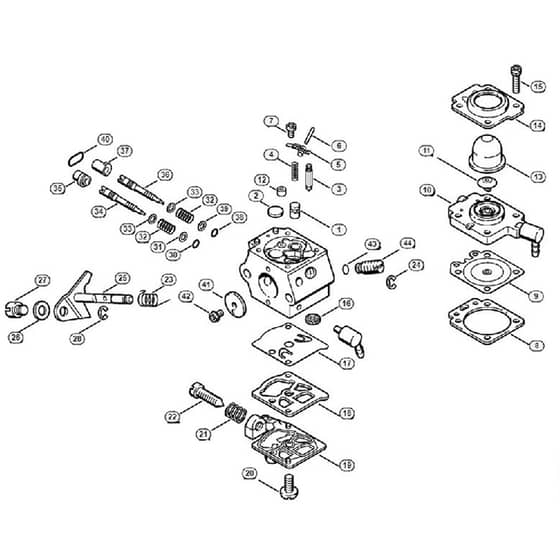 Genuine Stihl HS72 / E - Carburettor WT-329