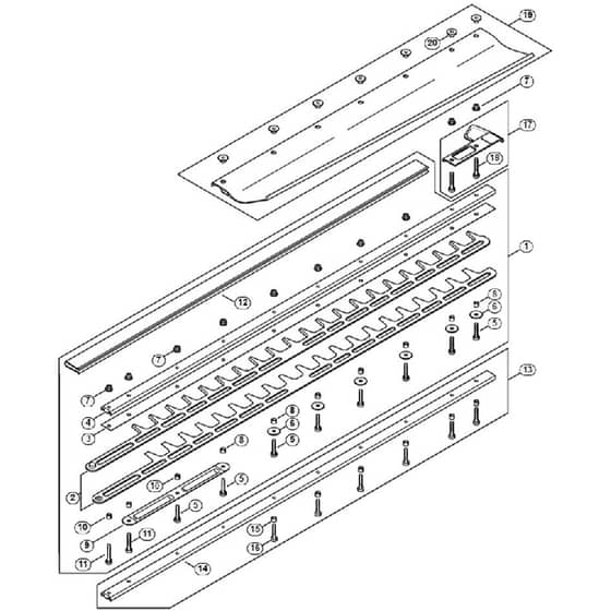 Genuine Stihl HS87 R / N - Cutter Bar 750 mm / 30 R (41.2018)