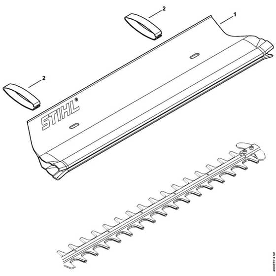 Stihl HSA140.0 T - Catcher Blade 02 - Parts Diagram