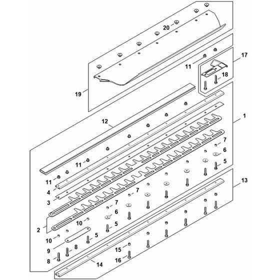 Stihl HSA150.0 R - Cutter Bar 750 Mm - Parts Diagram