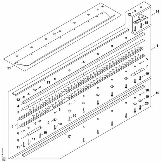 Stihl HSA150.0 T - Cutter Bar 1000 Mm - Parts Diagram