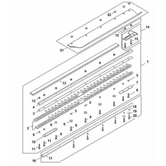 Stihl HSA150.0 T - Cutter Bar 750 Mm - Parts Diagram