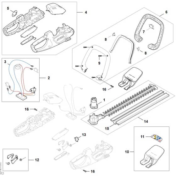 Stihl HSA40 - Spare Parts - Parts Diagram