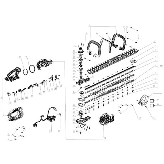 EGO HT2600E - Hedgetrimmer (Apr 2023) Main Assy Diagram