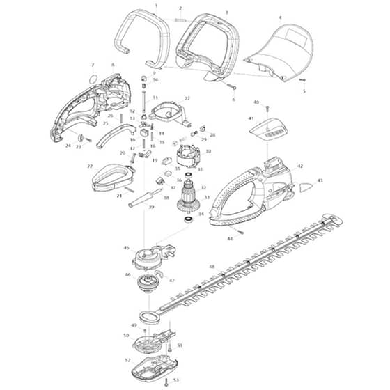 Makita HT-5510 - Hedge Trimmer 550mm - Power Tool Diagram