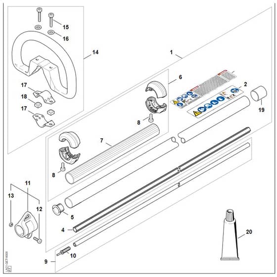 Stihl HTA150.0 - Drive Tube Assembly - Parts Diagram