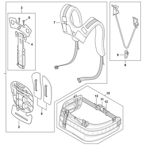 Stihl HTA150.0 - Forestry Harness Advance X-Treem Ht - Parts Diagram