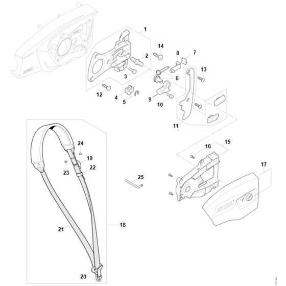 Stihl HTA86 - Chain Sprocket Cover - Parts Diagram
