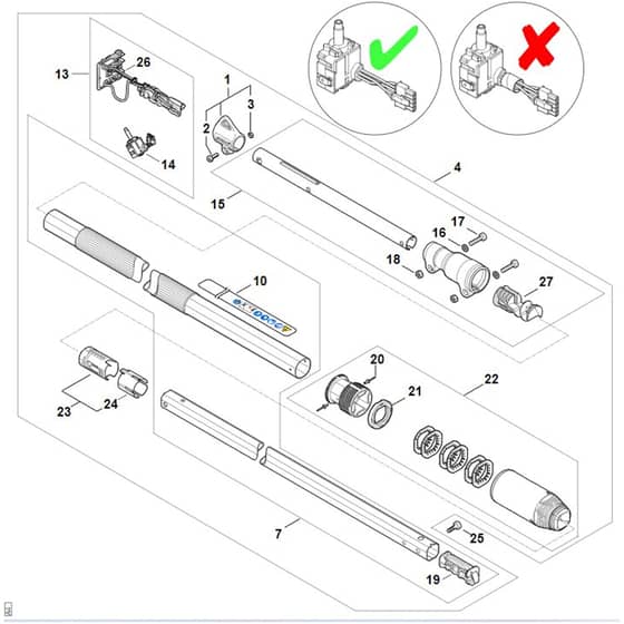 Stihl HTA86 - Drive Tube Assembly ⇥ 443292951 - Parts Diagram