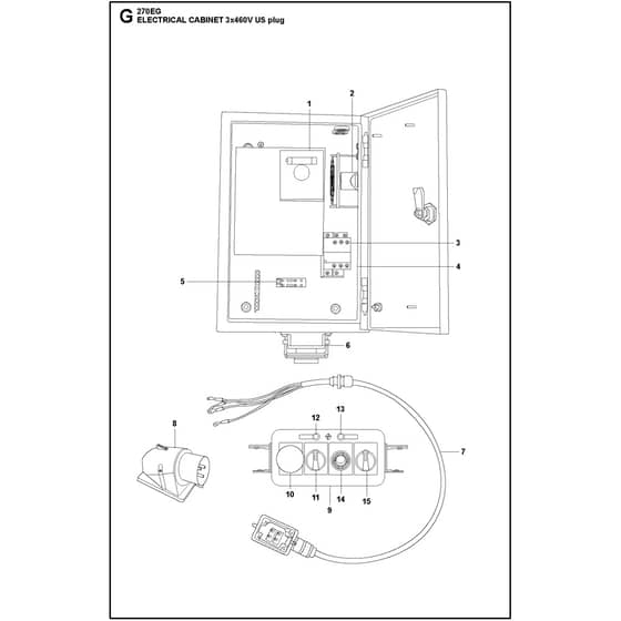 Husqvarna HTC 270 EG - 967838711 - Electrical Cabinet 3X460V Us Plug