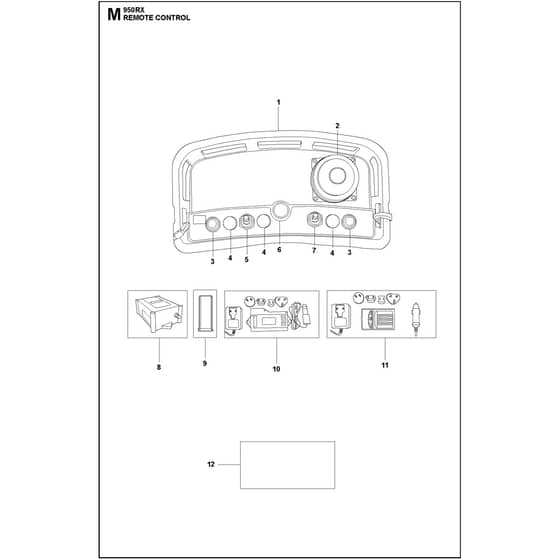 Husqvarna HTC 950 RX - 967837705 - Remote Control