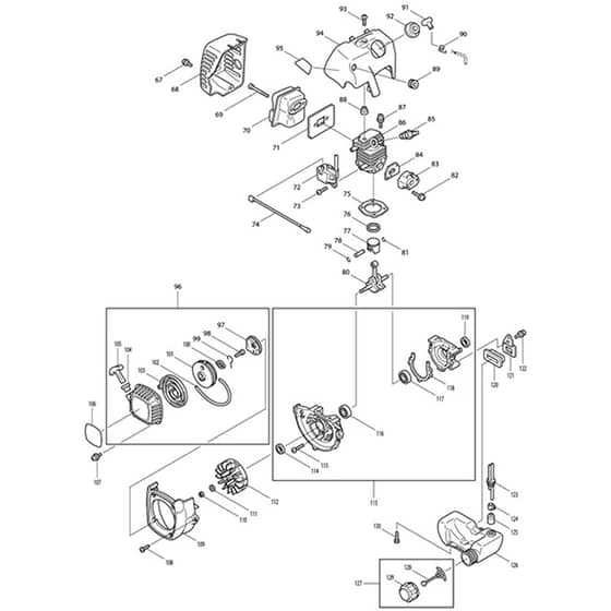 Makita HTR4900 - Engine Hedge Trimmer - Power Tool 02 Diagram
