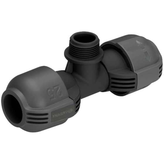 Genuine Husqvarna T-Piece 25 mm x 3/4" Male Thread - 901 01 81-01