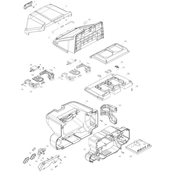 Makita HW001G - Cordless High Pressure Washer - Power Tool 01 Diagram