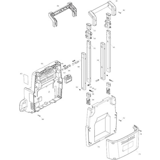 Makita HW001G - Cordless High Pressure Washer - Power Tool 02 Diagram