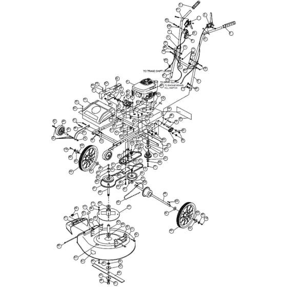 Billy Goat HW651HSP - HW651HSP High Wheel Mower Main Diagram