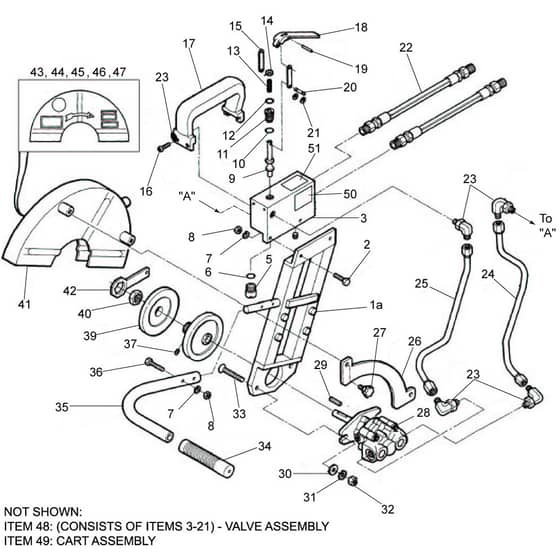 Belle Hydraulic Cut-Off Saw - Main Assembly