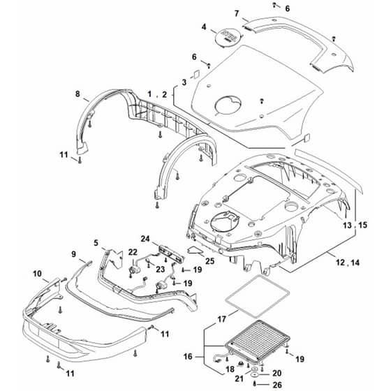 Stihl iMOW 5.0 EVO - Accessories Mowing Deck - Mowing Blade - Parts Diagram